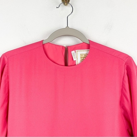 Emily McCarthy Pink Long Sleeve Flared Mini Dress Sz XS - Picture 3 of 16